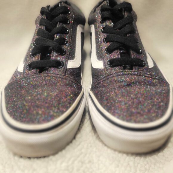 VANS Old Skool Black Glitter/Metallic Sneakers - Unisex Size: W-6.5, M 5 - Picture 9 of 10